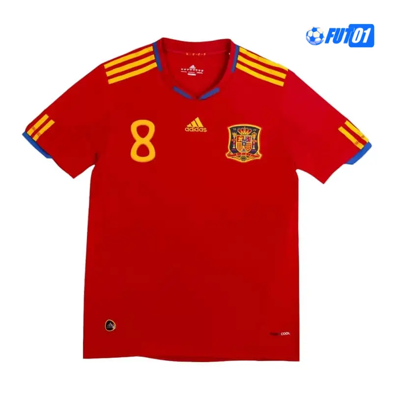 Camiseta XAVI 8 Replica España Home Primera Equipación 2010 Clasico