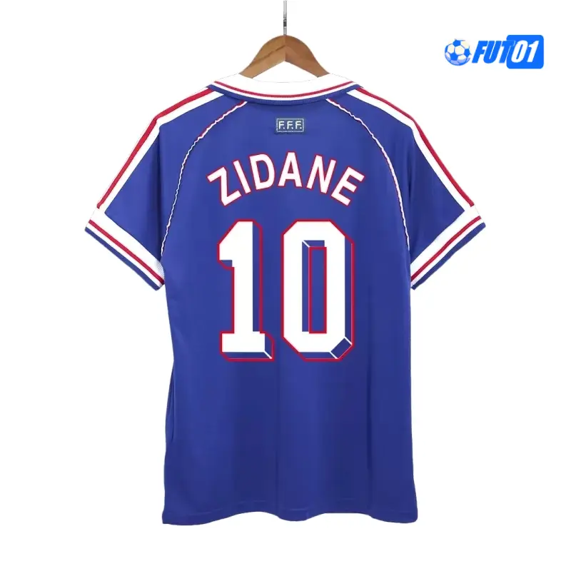Camiseta ZIDANE 10 Barata Francia Primera Equipación 1998 Antigua