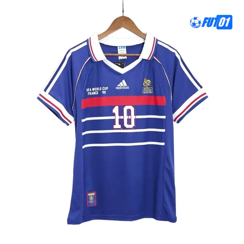 Camiseta ZIDANE 10 Barata Francia Primera Equipación 1998 Antigua