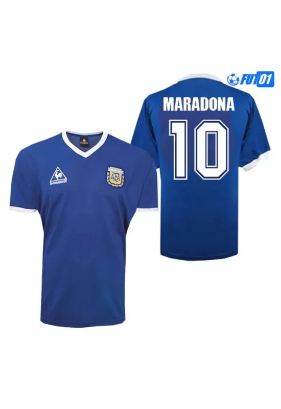 Camiseta MARADONA 10  Argentina Visitante 1986 Vintage