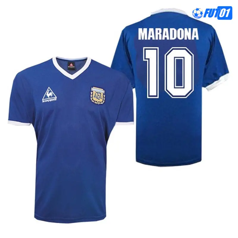 Camiseta MARADONA 10  Argentina Visitante 1986 Vintage