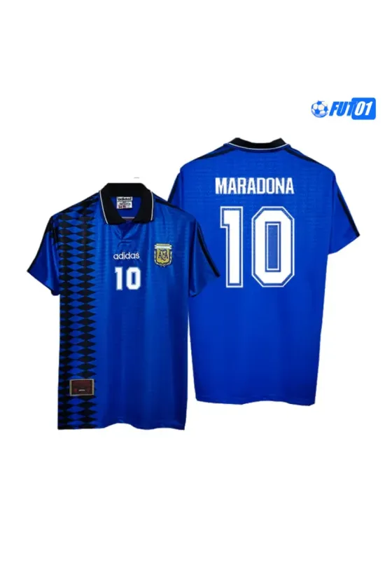 Camiseta MARADONA 10  Argentina Segunda Equipación 1994 Clasico