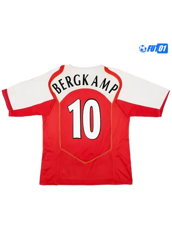 Camiseta BERGKAMP 10 Barata Arsenal Primera Equipación 2004/05 Retro