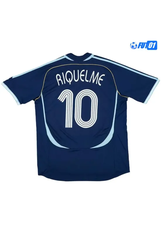 Camiseta RIQUELME 10 Futbol Argentina Visitante 2006 Retro