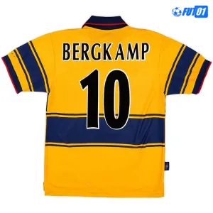 Camiseta BERGKAMP 10 Calidad AAA Arsenal Away 1997/99 Antigua