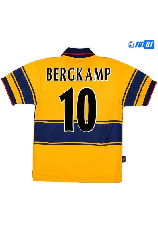 Camiseta BERGKAMP 10 Calidad AAA Arsenal Away 1997/99 Antigua