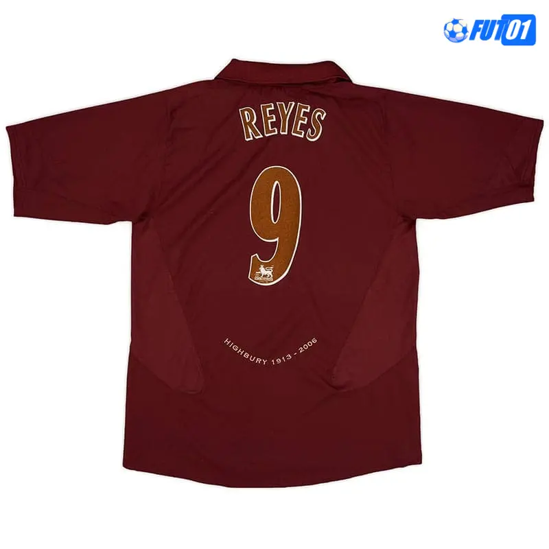 Camiseta REYES 9 Futbol Arsenal Home Primera Equipación 2005/06 Retro