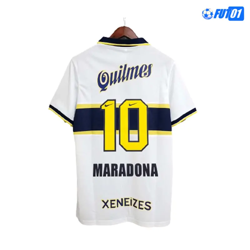 Camiseta MARADONA 10 Replica Boca Juniors Away Segunda Equipación 1996/97  Retro Clasico