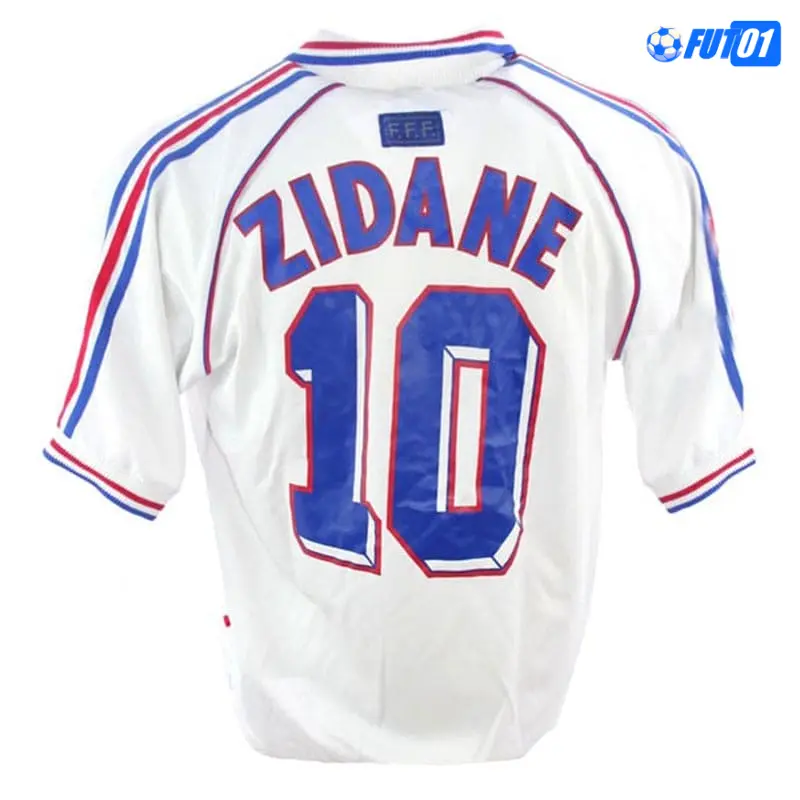 Camiseta ZIDANE 10 Calidad Premium Francia Visitante 1998  Retro Clasico
