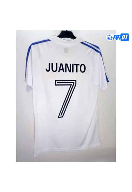Camiseta JUANITO 7 Replica Real Madrid Local 1984/85  Retro Clasico