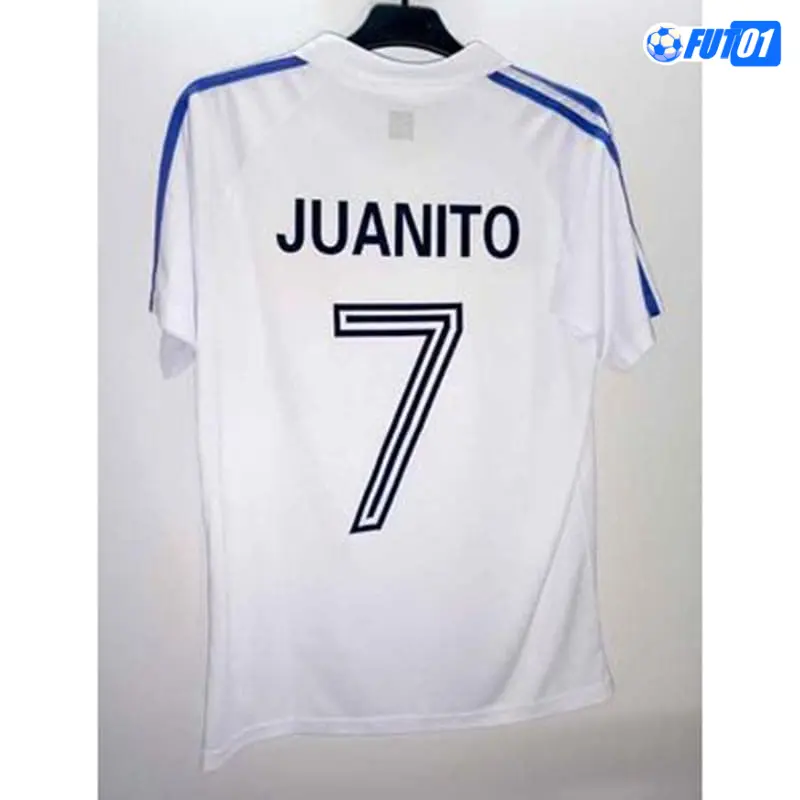 Camiseta JUANITO 7 Replica Real Madrid Local 1984/85  Retro Clasico