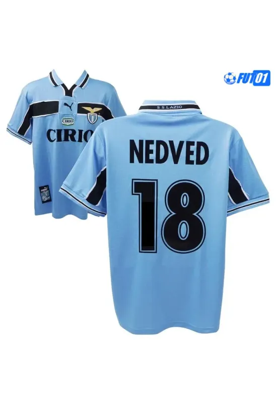 Camiseta NEDVED 18 Calidad THAI Lazio Local 1998/99  Retro Clasico
