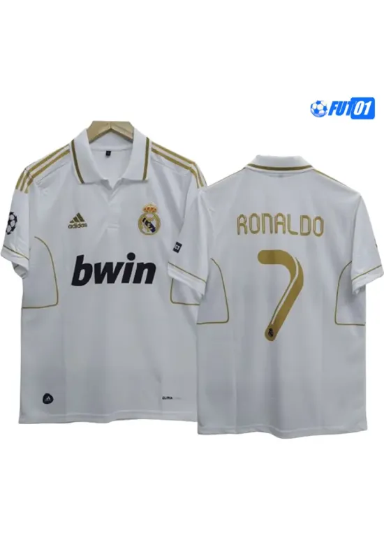 Camiseta RONALDO 7 Futbol Real Madrid Home Primera Equipación 2011/12 Retro