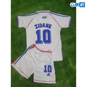 Camiseta ZIDANE 10 Barata Francia Visitante Segunda Equipación 1998 Retro