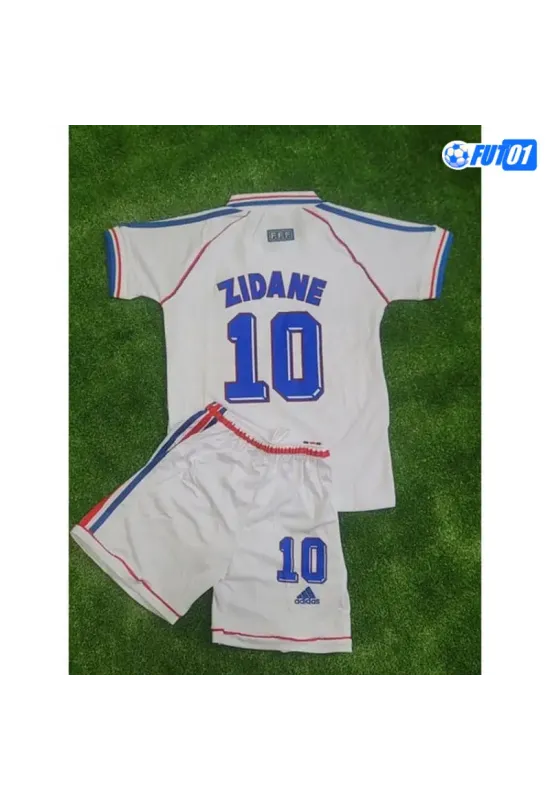 Camiseta ZIDANE 10 Barata Francia Visitante Segunda Equipación 1998 Retro