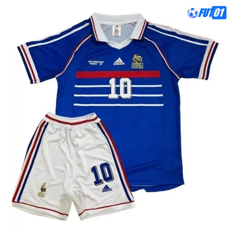 Camiseta ZIDANE 10 Replica Francia Home 1998  Retro Clasico