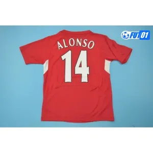 Camiseta ALONSO 14 Futbol Liverpool Primera Equipación 2004/05 Retro