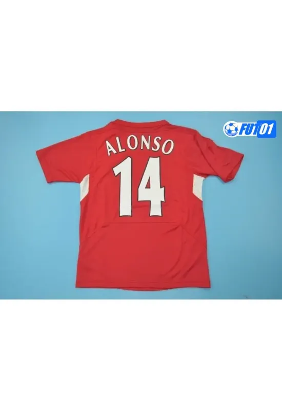 Camiseta ALONSO 14 Futbol Liverpool Primera Equipación 2004/05 Retro