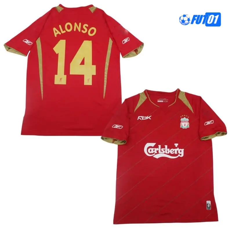 Camiseta ALONSO 14 Replica Liverpool Home 2005/06 Vintage
