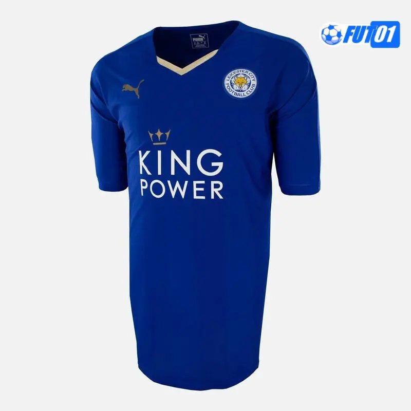 Camiseta VARDY 9 Calidad THAI Leicester City Local Primera Equipación 2015/16 Vintage