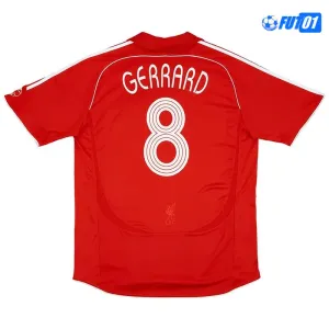Camiseta GERRARD 8 Calidad Premium Liverpool Primera Equipación 2006/08 Vintage