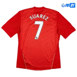 Camiseta SUAREZ 7 Barata Liverpool Local Primera Equipación 2010 Antigua