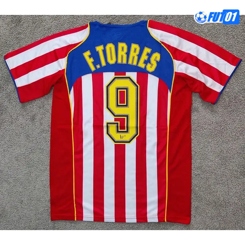 Camiseta F.TORRES 9 Replica Atlético de Madrid Home Primera Equipación 2004/05 Retro