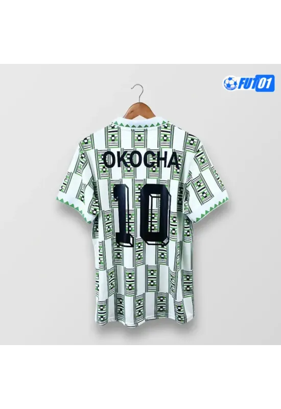 Camiseta OKOCHA 10 Futbol Nigeria Visitante 1994  Retro Clasico