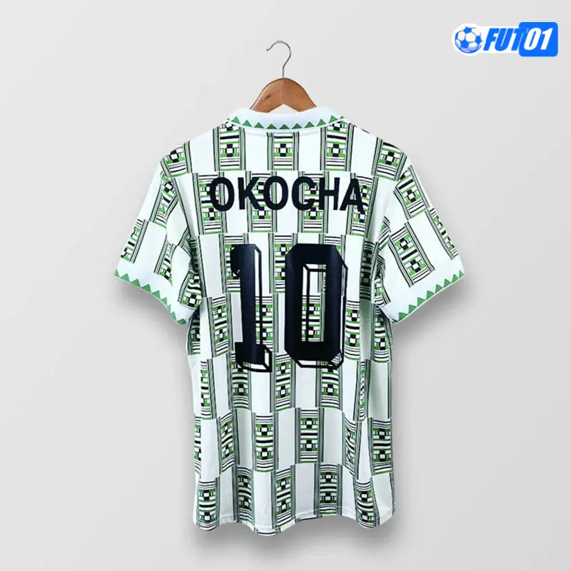 Camiseta OKOCHA 10 Futbol Nigeria Visitante 1994  Retro Clasico