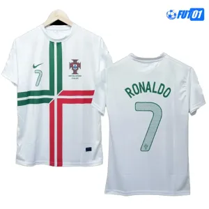 Camiseta RONALDO 7 Barata Portugal Visitante Segunda Equipación 2012  Retro Clasico