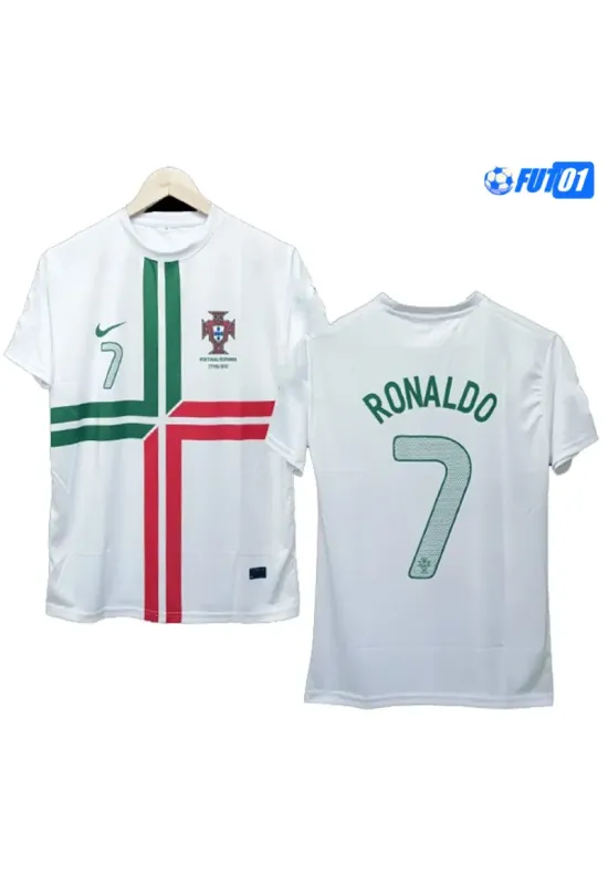 Camiseta RONALDO 7 Barata Portugal Visitante Segunda Equipación 2012  Retro Clasico