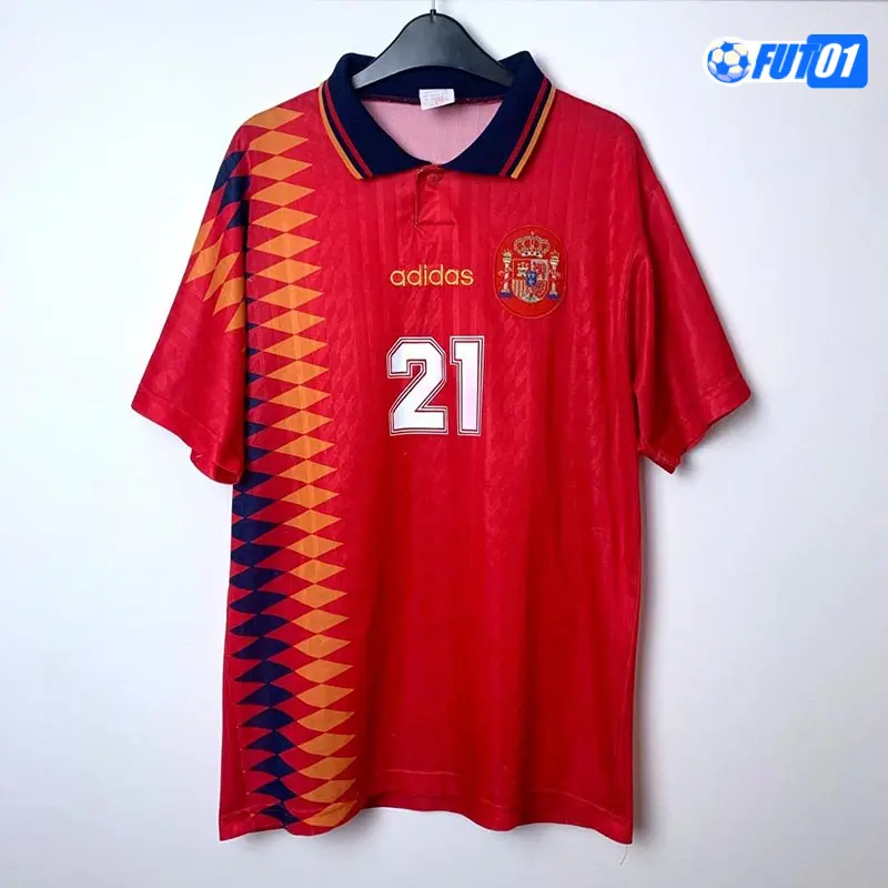 Camiseta LUIS ENRIQUE 21 Calidad Premium España Home 1994 Retro