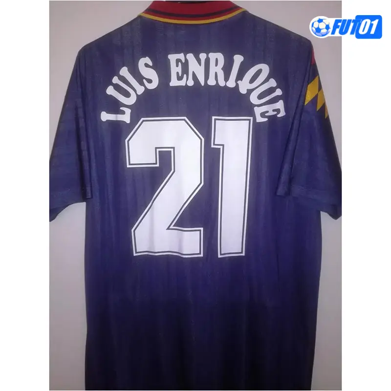 Camiseta LUIS ENRIQUE 21 Futbol España Away Segunda Equipación 1994 Vintage