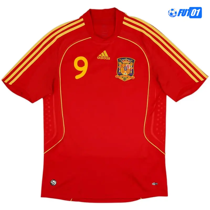 Camiseta TORRES 9 Replica España Local Primera Equipación 2008 Antigua