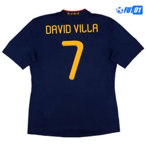 Camiseta DAVID VILLA 7 Calidad THAI España Segunda Equipación 2010 Retro