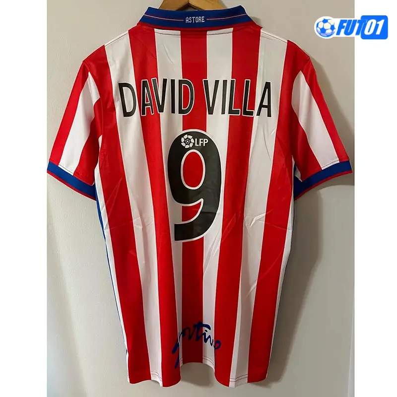 Camiseta DAVID VILLA 9 Calidad Premium Sporting de Gijón Home Primera Equipación 2002/03 Antigua