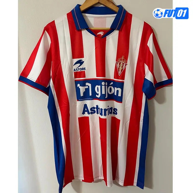 Camiseta DAVID VILLA 9 Calidad Premium Sporting de Gijón Home Primera Equipación 2002/03 Antigua
