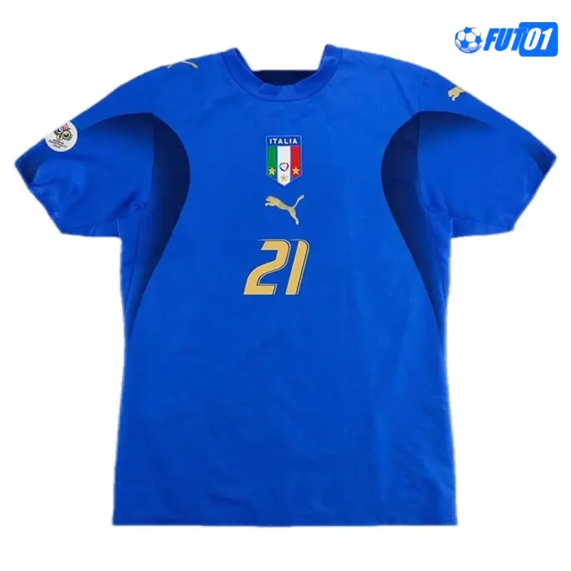 Camiseta PIRLO 21 Replica Italia Primera Equipación 2006 Retro
