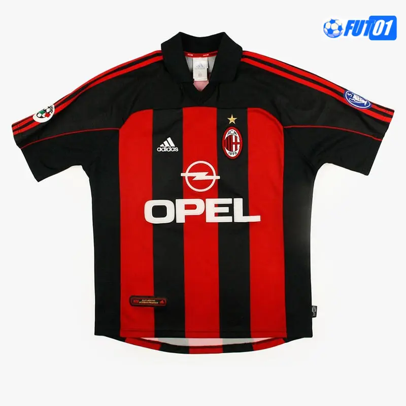 Camiseta MALDINI 3 Futbol AC Milán Primera Equipación 2000/01  Retro Clasico