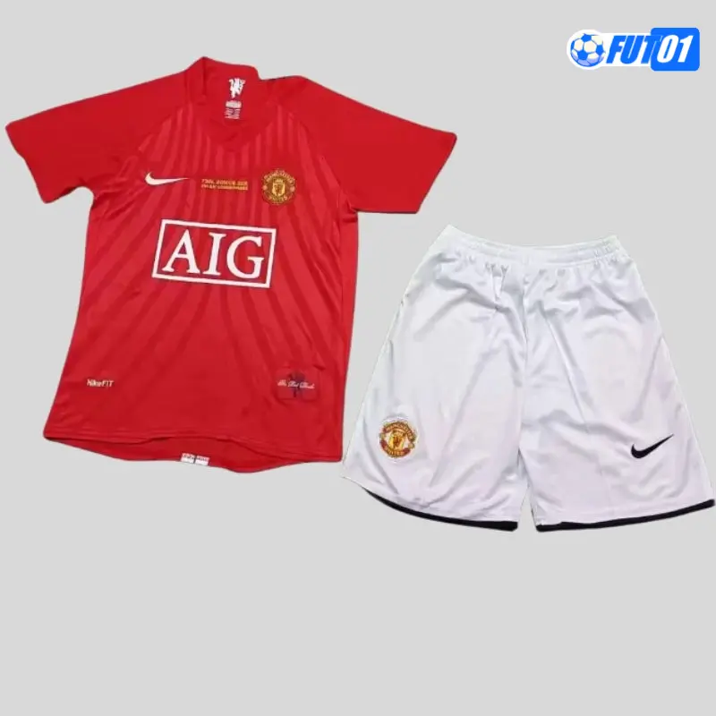 ﻿Camiseta RONALDO 7 Calidad AAA Manchester United Local  Retro Clasico 2007/08 Niño