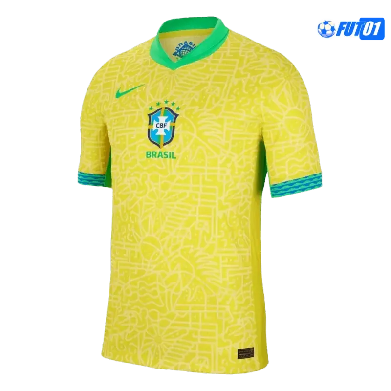 Camiseta Barata Brasil Local 2024 Versión Jugador