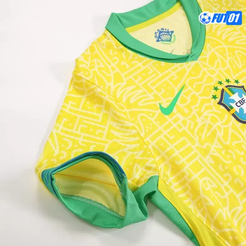 Camiseta Barata Brasil Local 2024 Versión Jugador
