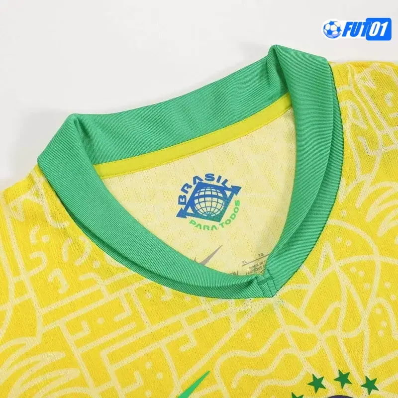 Camiseta Barata Brasil Local 2024 Versión Jugador