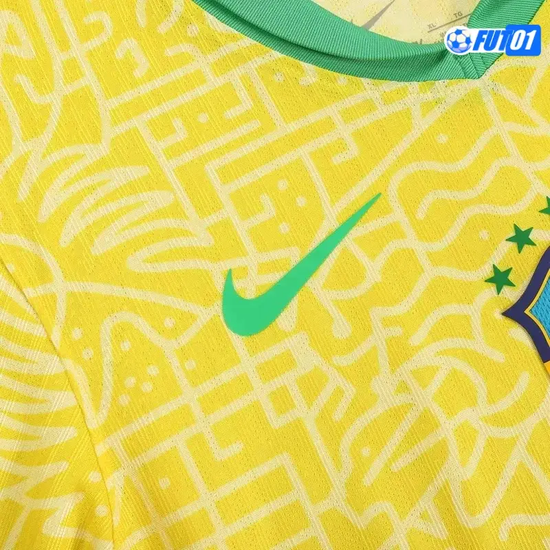 Camiseta Barata Brasil Local 2024 Versión Jugador