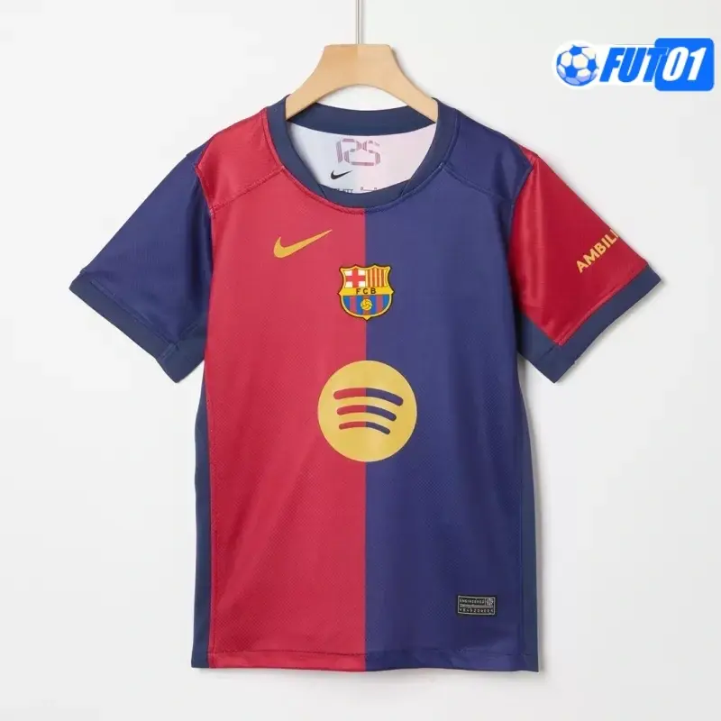 Camiseta Barata Barcelona Primera Equipación 2024/25(Camiseta + Pantalón Corto)
