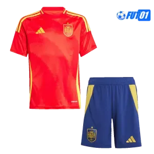 Camiseta Calidad AAA España Primera Equipación 2024(Camiseta + Pantalón Corto)