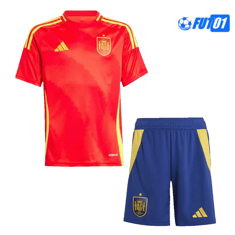 Camiseta Calidad AAA España Primera Equipación 2024(Camiseta + Pantalón Corto)
