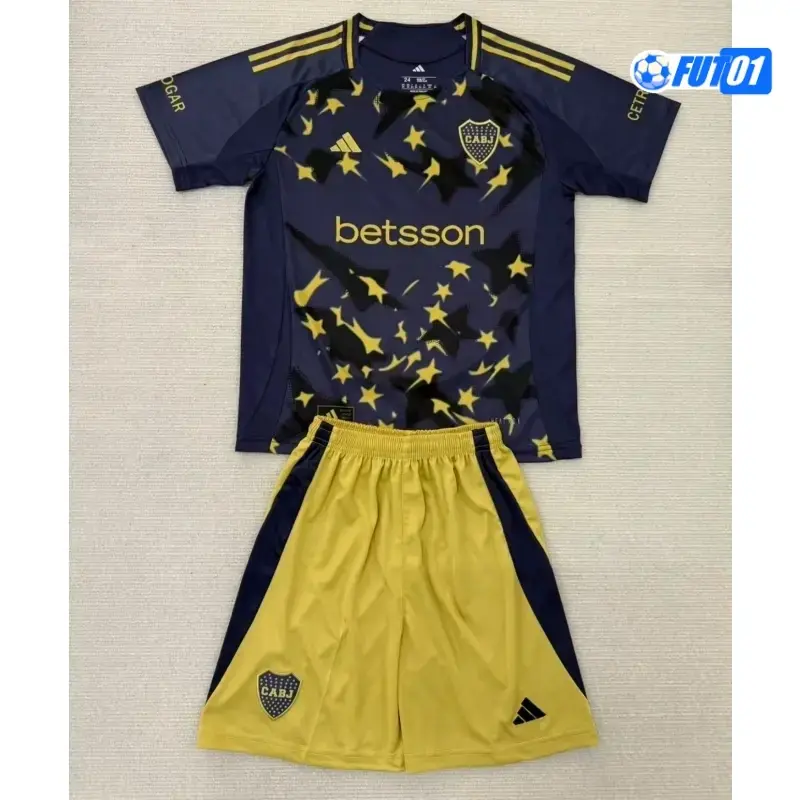 Camiseta Calidad Premium Boca Juniors Tercera Equipación 2025/26(Camiseta + Pantalón Corto)