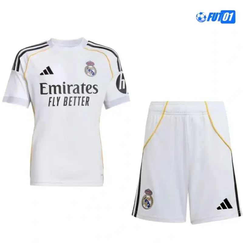 Camiseta Futbol Real Madrid Home 2025/26(Camiseta + Pantalón Corto)