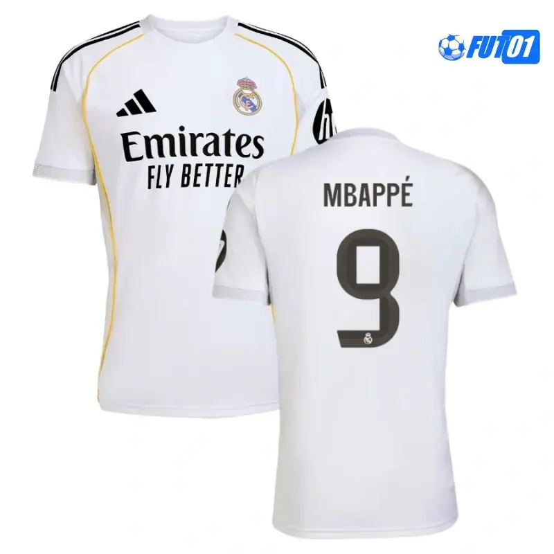 Camiseta Barata MBAPPÉ 9 Real Madrid Primera Equipación 2025/26